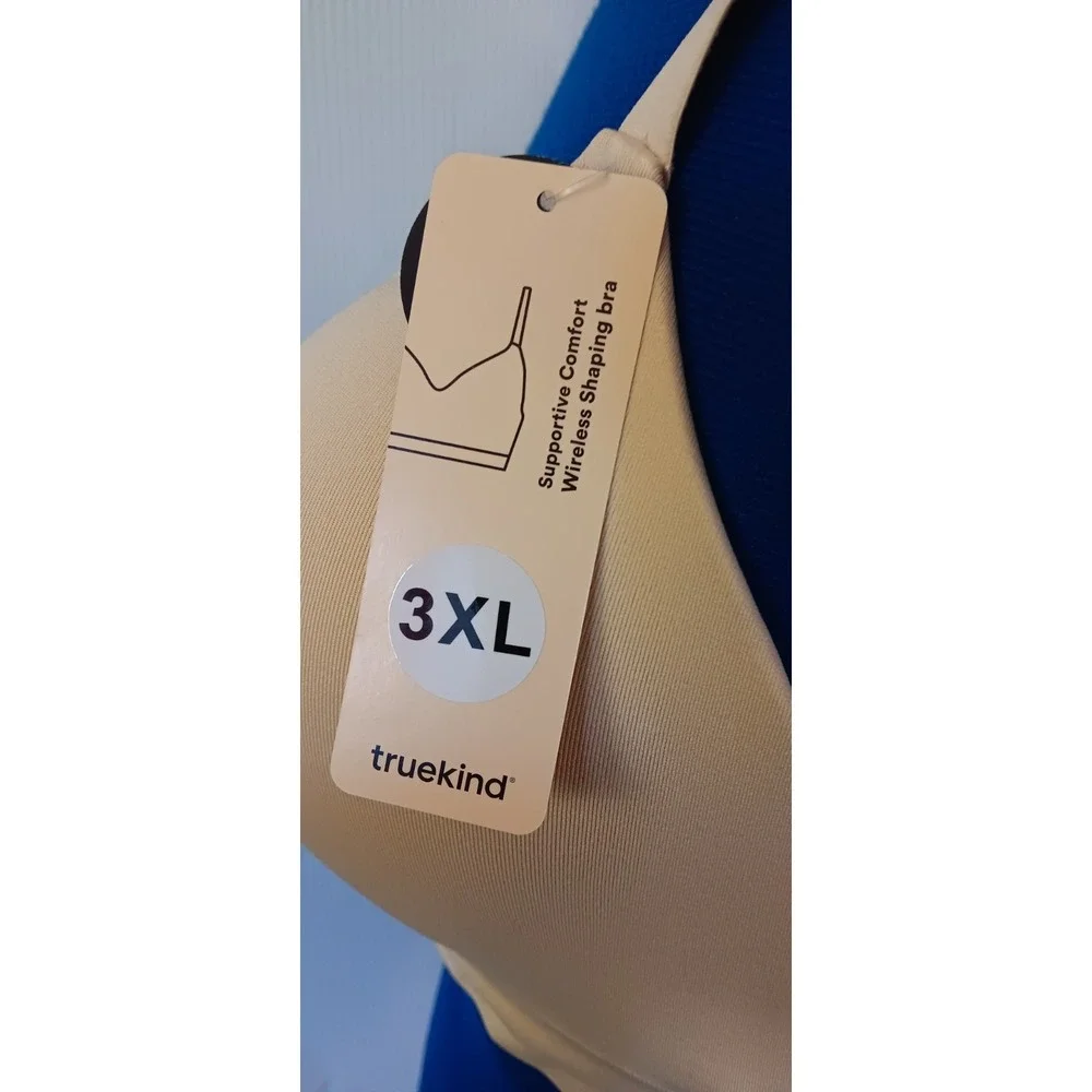 Truekind Light Brown Wireless Adjustable‎ Supportive Comfort shaping Bra 3XL